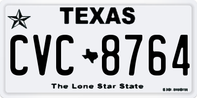 TX license plate CVC8764