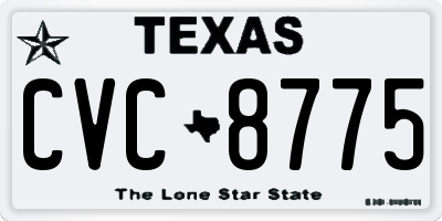 TX license plate CVC8775