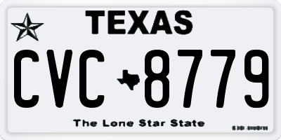 TX license plate CVC8779