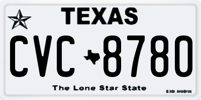 TX license plate CVC8780