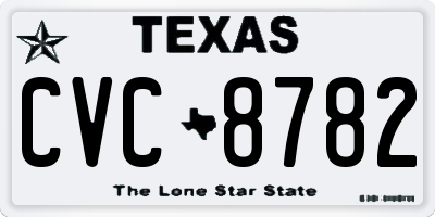 TX license plate CVC8782