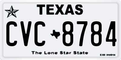 TX license plate CVC8784