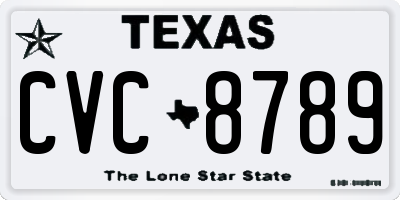 TX license plate CVC8789