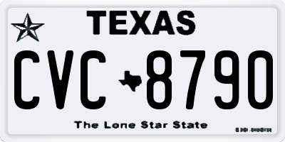 TX license plate CVC8790