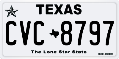 TX license plate CVC8797