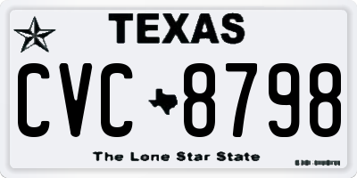 TX license plate CVC8798