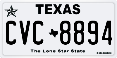 TX license plate CVC8894