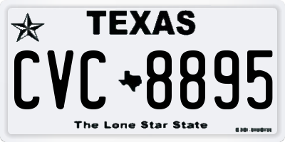 TX license plate CVC8895