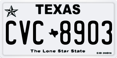 TX license plate CVC8903