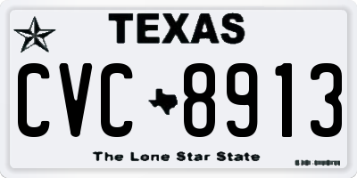 TX license plate CVC8913