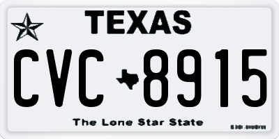 TX license plate CVC8915