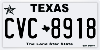 TX license plate CVC8918