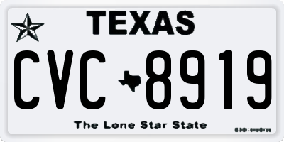 TX license plate CVC8919