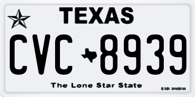 TX license plate CVC8939