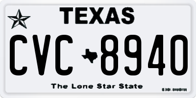 TX license plate CVC8940