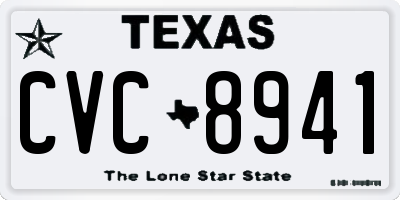 TX license plate CVC8941