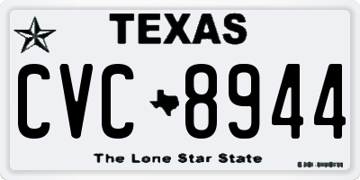 TX license plate CVC8944