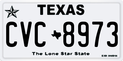 TX license plate CVC8973