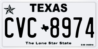TX license plate CVC8974