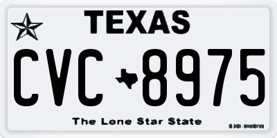 TX license plate CVC8975