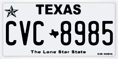 TX license plate CVC8985