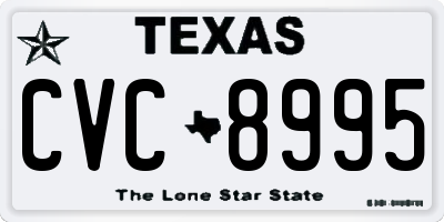 TX license plate CVC8995