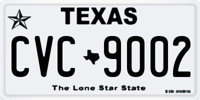 TX license plate CVC9002