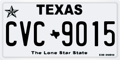 TX license plate CVC9015