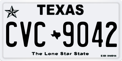 TX license plate CVC9042