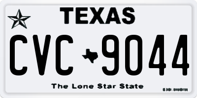 TX license plate CVC9044