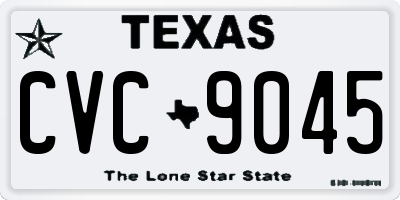 TX license plate CVC9045
