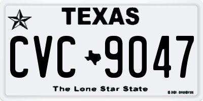 TX license plate CVC9047