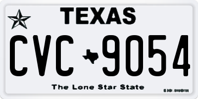 TX license plate CVC9054