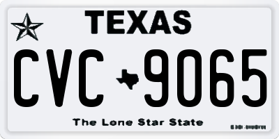 TX license plate CVC9065