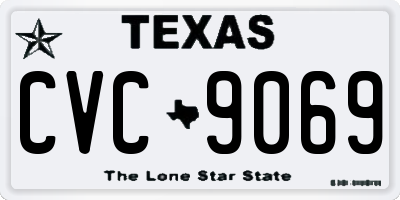 TX license plate CVC9069