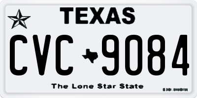 TX license plate CVC9084