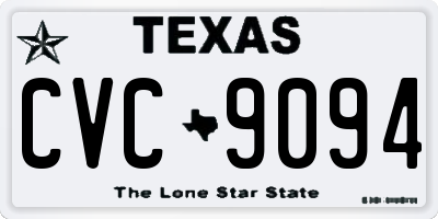 TX license plate CVC9094