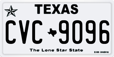TX license plate CVC9096