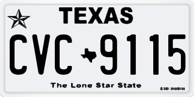 TX license plate CVC9115