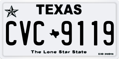 TX license plate CVC9119