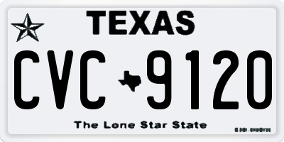 TX license plate CVC9120