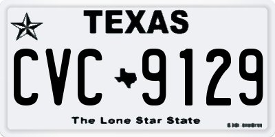 TX license plate CVC9129