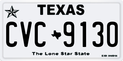 TX license plate CVC9130