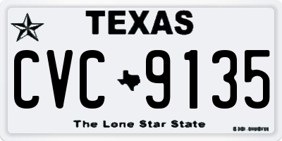 TX license plate CVC9135