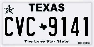TX license plate CVC9141