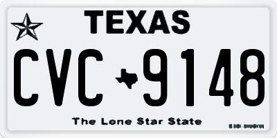 TX license plate CVC9148