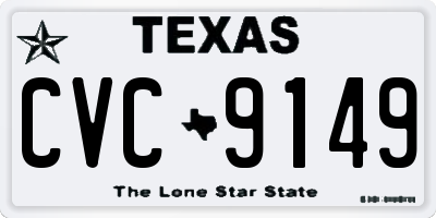 TX license plate CVC9149