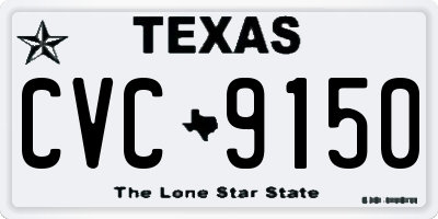 TX license plate CVC9150