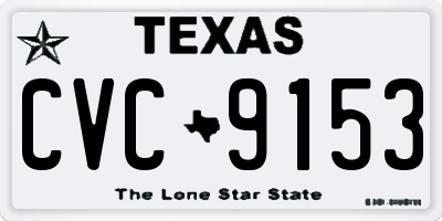 TX license plate CVC9153
