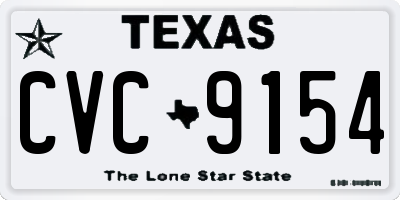 TX license plate CVC9154